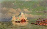 Boats Canvas Paintings - Fishing Boats on the Coast of Labrador